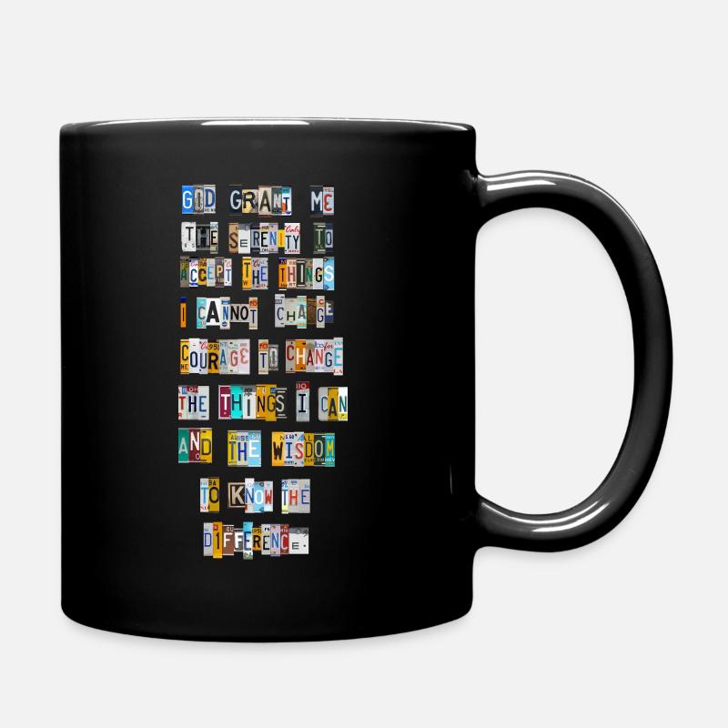 serenity prayer - Full Colour Mug - black