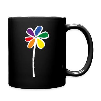Pride Flower - Blume LGBT - Tasse einfarbig - Schwarz - Rechts