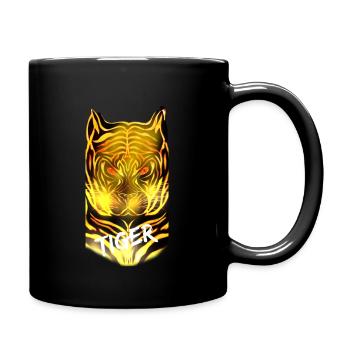Tiger - Tasse einfarbig - Schwarz - Rechts