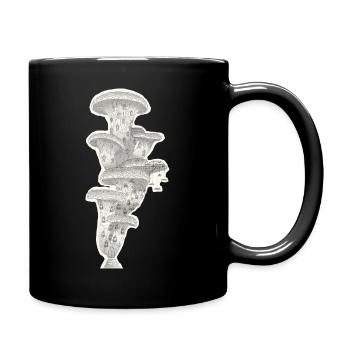 Mushroom house 2 - Full Colour Mug - black - Right