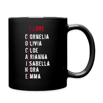 iLove Cocaine | White text - Full Colour Mug - black - Right
