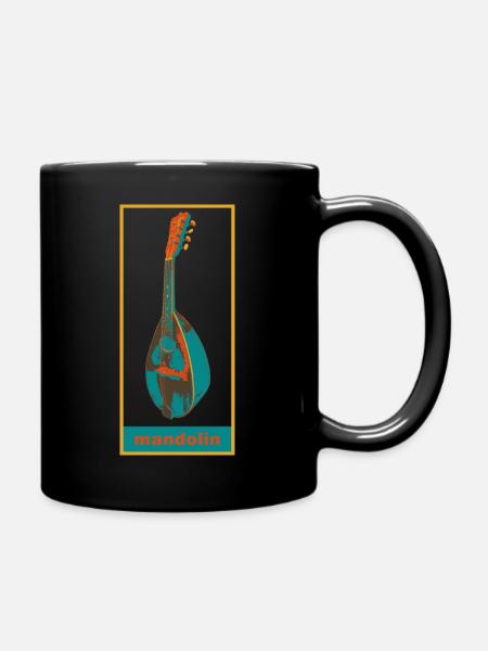 Mandoline blau orange - Tasse einfarbig - Schwarz