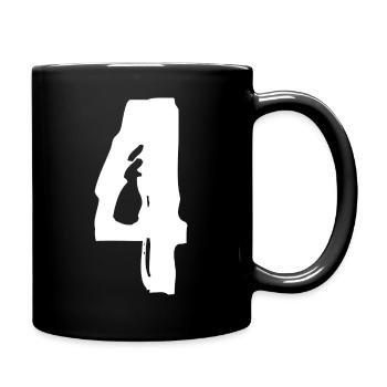 Maillot numéro 4 - Mug uni - noir - Droite