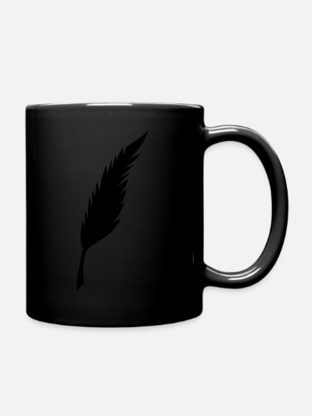 Feder - Tasse einfarbig - Schwarz