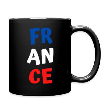Frankreich - Tasse einfarbig - Schwarz - Rechts