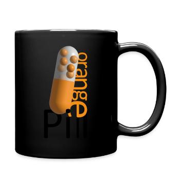 Orange Pill BTC - Tasse einfarbig - Schwarz - Rechts