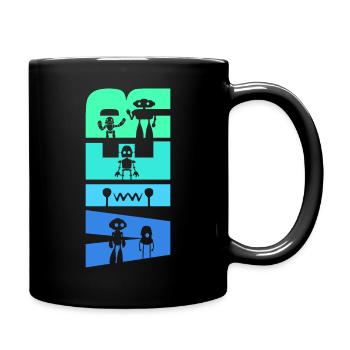 Geburtstag Kinder 4 Jahre alt Robotik Roboter - Tasse einfarbig - Schwarz - Rechts
