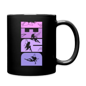 Feen 3. Geburtstag 3 Jahre alt Mädchen Fee - Tasse einfarbig - Schwarz - Rechts
