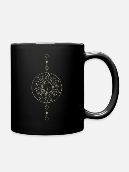 Sun and Moon - Tasse einfarbig - Schwarz