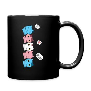 Drôle LGBT Cat Stack Arc-en-ciel Gay Pride Cadeau - Mug uni - noir - Droite