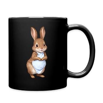 Mignon lapin marron 11 - Mug uni - noir - Droite