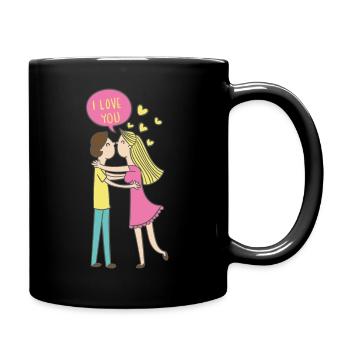 "I Love You" Declare Your Love with Style"Tees" - Full Colour Mug - black - Right