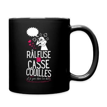 Râleuse casse couilles couille humour femme fille - Mug uni - noir - Droite