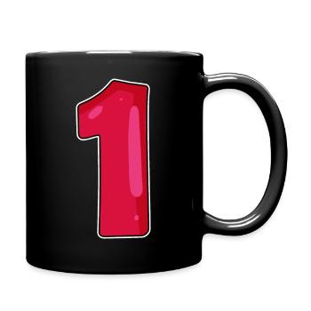 Number 1 - Full Colour Mug - black - Right