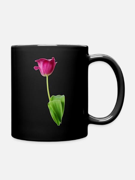 Tulip pink - Full Colour Mug - black