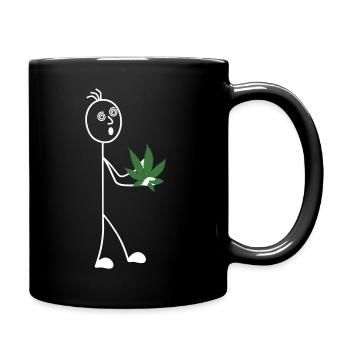 Hobbygärtner Strichmännchen - Tasse einfarbig - Schwarz - Rechts