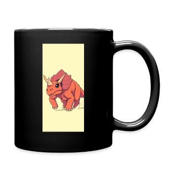 Triceratops - Full Colour Mug - black - Right