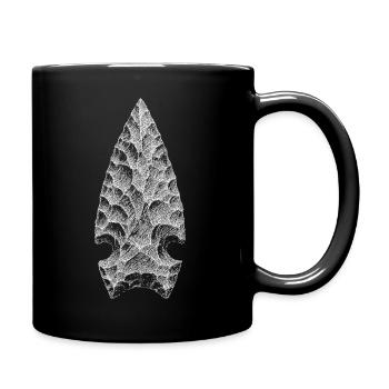 Pfeilspitze - Tasse einfarbig - Schwarz - Rechts