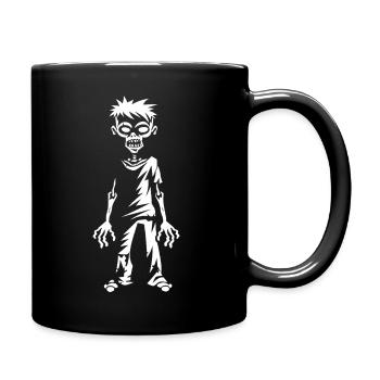 Silhouette de Zombie Geek en Noir et Blanc - Mug uni - noir - Droite