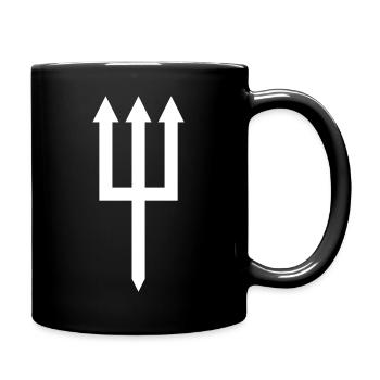 Dreizack - Tasse einfarbig - Schwarz - Rechts
