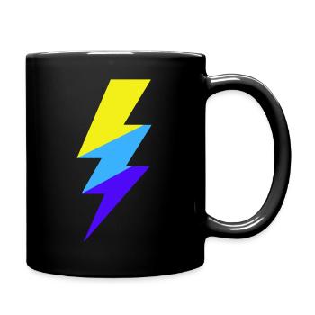 TriColor Neon Beam - Full Colour Mug - black - Right