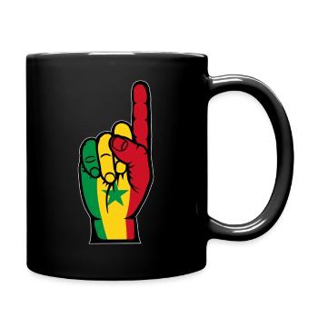 Senegal Flag Hand - Full Colour Mug - black - Right