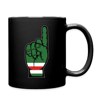 Tschetschenien Flagge Nummer 1 - Tasse einfarbig - Schwarz - Rechts