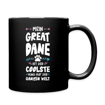 dicton du chien dogue allemand - Mug uni - noir - Droite