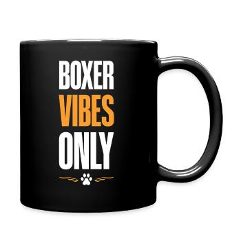 Boxer Vibes Only - Tasse einfarbig - Schwarz - Rechts