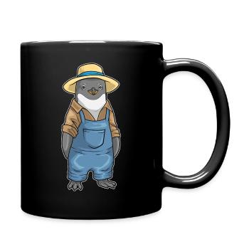 Penguin Gardener Garden - Full Colour Mug - black - Right