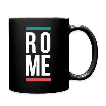 Rome City Bold Typography design - Full Colour Mug - black - Right