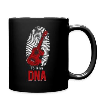 Hawaiian Ukulele Uke Fingerprint - Tasse einfarbig - Schwarz - Rechts