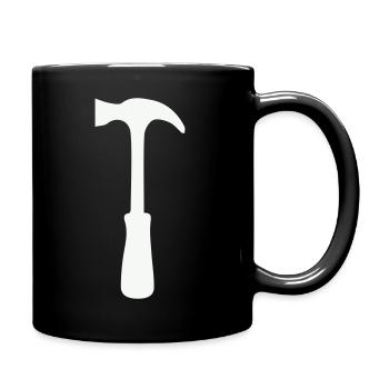 Hammer Silhouette  - Tasse einfarbig - Schwarz - Rechts
