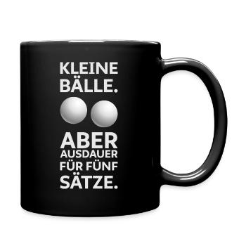 Small balls, 5 sets of endurance! Table tennis - Full Colour Mug - black - Right