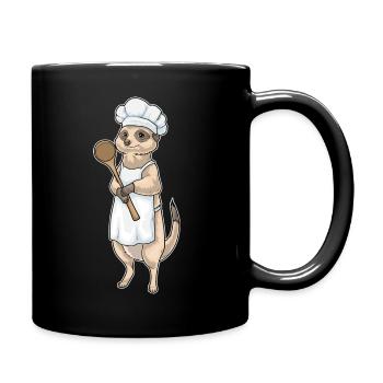 Cuisson à la cuillère de cuisine de suricates - Mug uni - noir - Droite