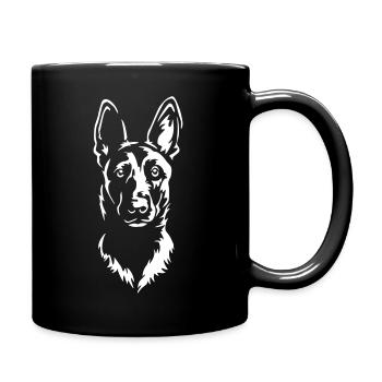 Hollandse Herder Head "Black Edition" - Full Colour Mug - black - Right