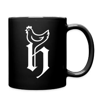Logo Chicken white - Full Colour Mug - black - Right