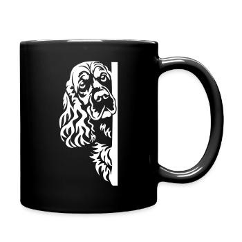 Tête de cocker spaniel anglais « Édition noire » - Mug uni - noir - Droite