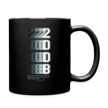 18th Birthday 2008 Retro Numbers with Saying - Full Colour Mug - black - Right