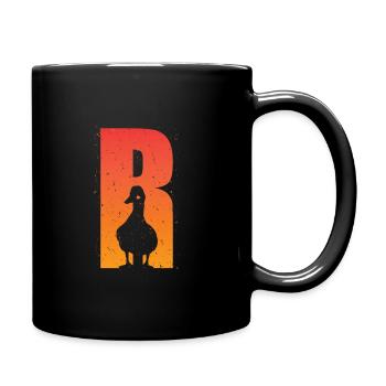 Rente Rentner Lustiges Geschenk - Tasse einfarbig - Schwarz - Rechts