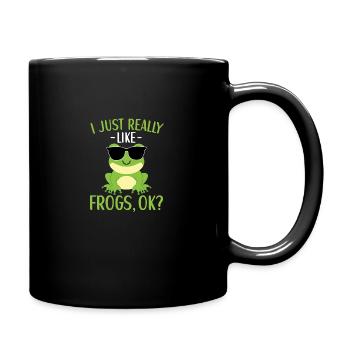 Frosch Liebhaber Kinder Frösche - Tasse einfarbig - Schwarz - Rechts