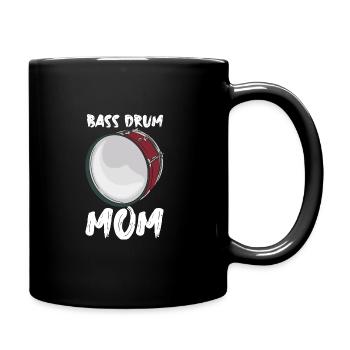 Bass Drum Mom - Tasse einfarbig - Schwarz - Rechts