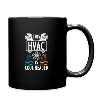 Diese HLK hat einen kühlen Kopf - Tasse einfarbig - Schwarz - Rechts