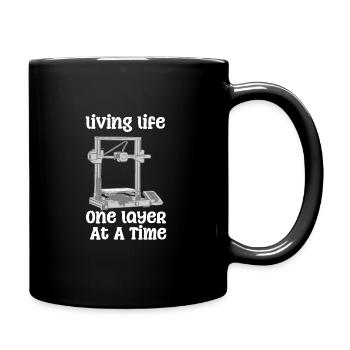 Eine Schicht nach der anderen im 3D-Druck - Tasse einfarbig - Schwarz - Rechts