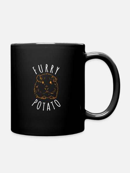 Pelzige Kartoffel - Tasse einfarbig - Schwarz
