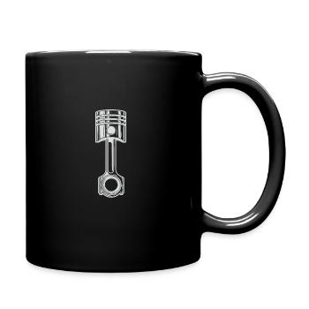 Kolben weiß - Tasse einfarbig - Schwarz - Rechts