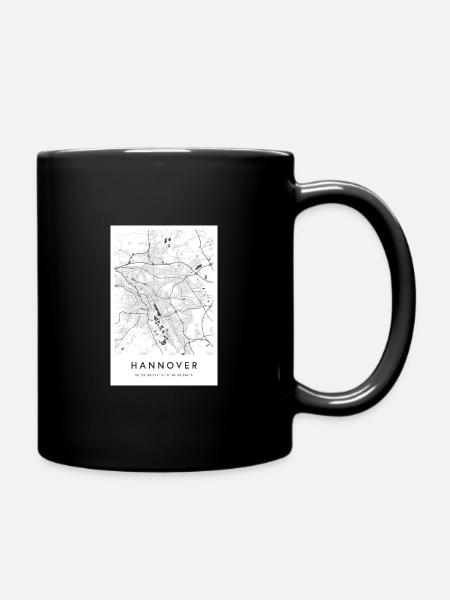 Hannover map city map citymap map - Full Colour Mug - black