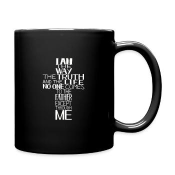 Ich bin der Weg der Wahrheit - Tasse einfarbig - Schwarz - Rechts