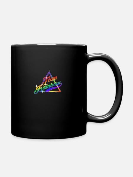 Team Rainbow Triangle Gay Pride LGBT - Tasse einfarbig - Schwarz