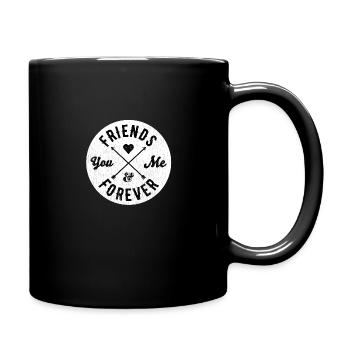 BFF Geschenk Beste Freunde Coole Freundinnen - Tasse einfarbig - Schwarz - Rechts